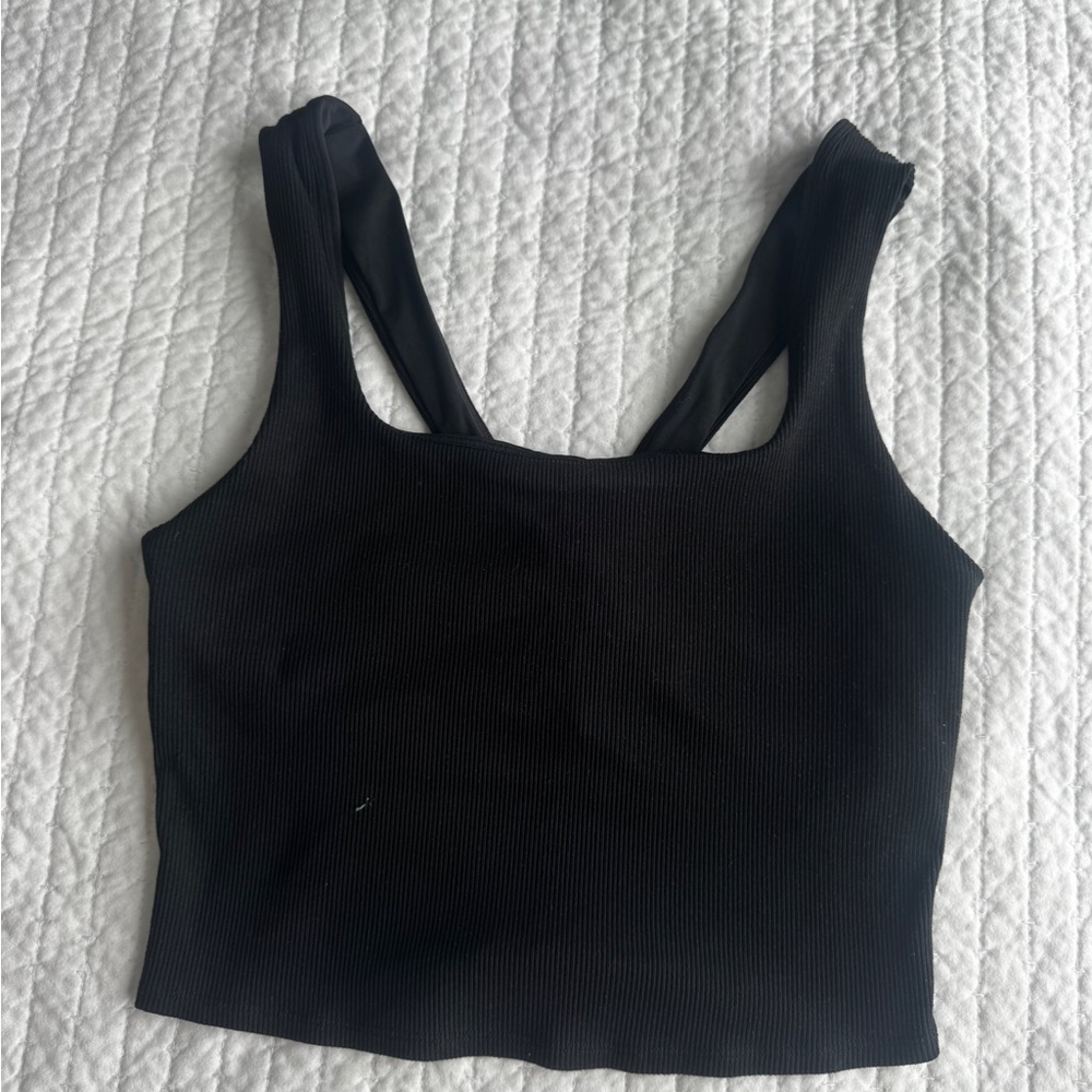 ALO Yoga Black Ribbed Tank